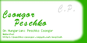 csongor peschko business card